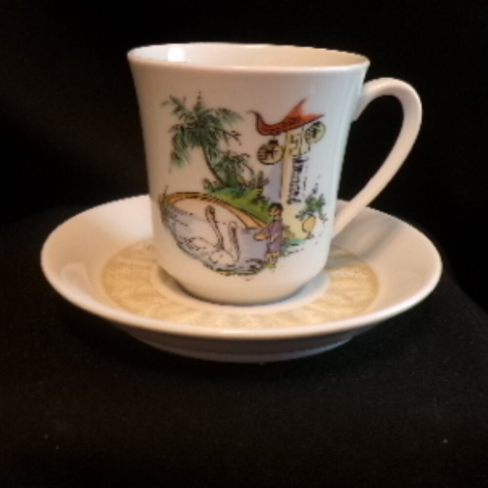 1950s Vintage Villeroy and Boch Luxembourg Demitasse Cups Set